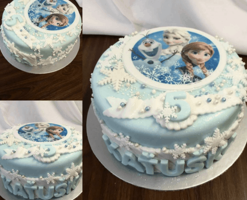 Detská torta frozen s elzou a annou