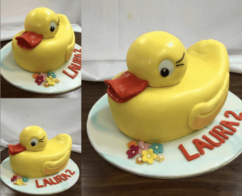 Detská torta s motívom kačičky na kúpanie