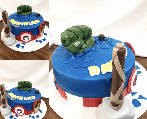 Chlapčenská narodeninová torta s postavami od marvel