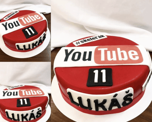 Torta pre youtuberov s menom plnená čokoládou