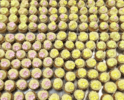 Malá mini cupcakes na cateringu