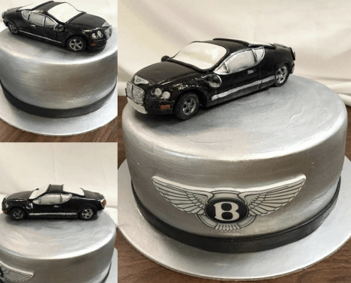 Narodeninová torta s 3D autom bentley