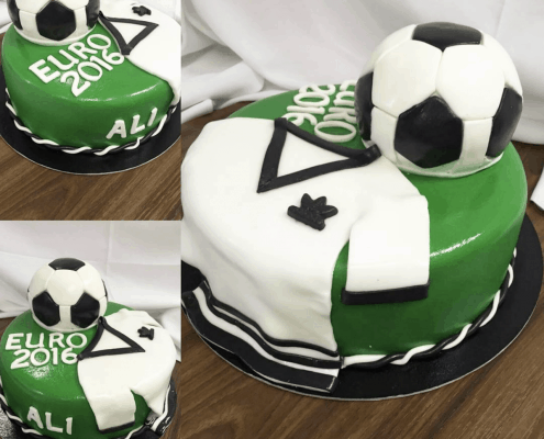 Narodeninová futbalová torta s loptou