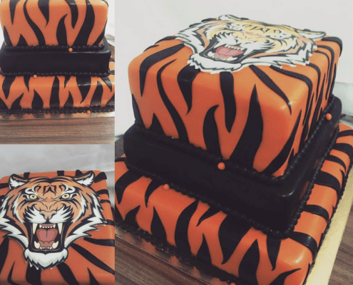 Narodeninová torta s motívom tigra