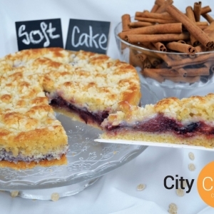 Domáci slivkový soft cake s mrveničkou